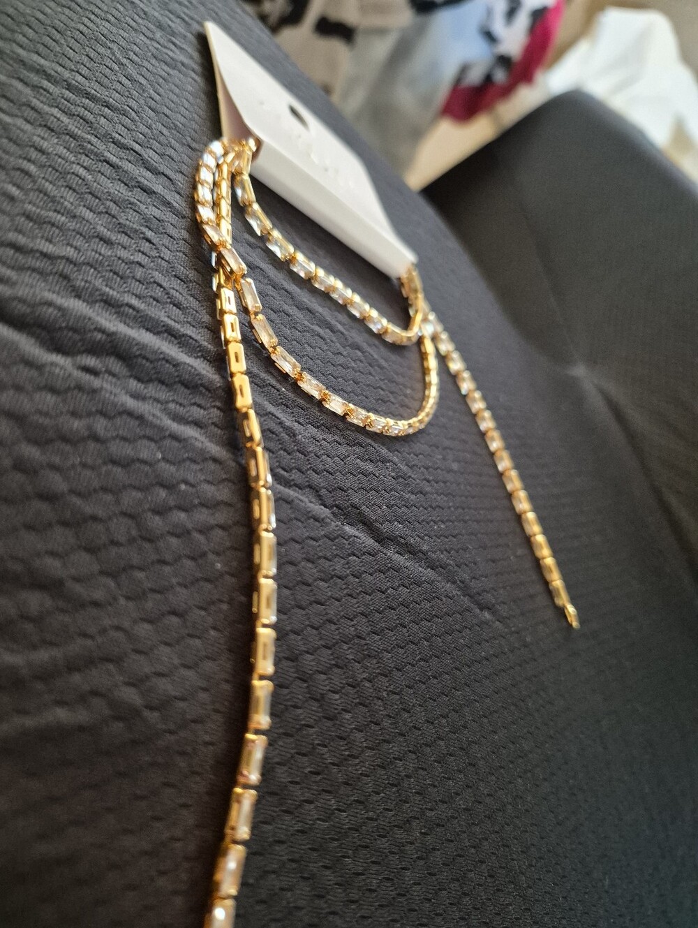 Crystal Haze MSRP $288 Mini Baguette Lariat Clear - Picture 5 of 7